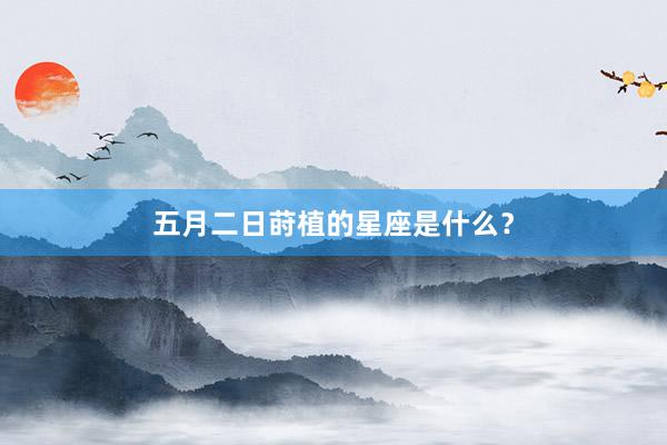 五月二日莳植的星座是什么？